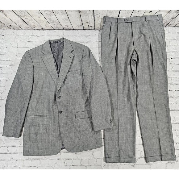 Bert Pulitzer Gray Poly Wool 2 Piece Suit Pants MENS SIZE 44 XL 40X34 - Picture 1 of 16